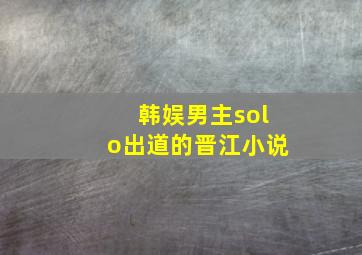 韩娱男主solo出道的晋江小说