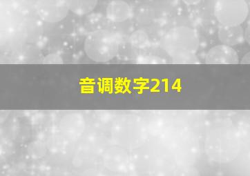 音调数字214