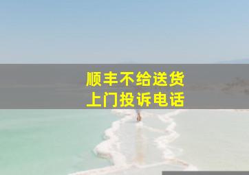 顺丰不给送货上门投诉电话