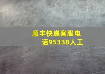 顺丰快递客服电话95338人工