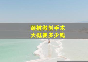 颈椎微创手术大概要多少钱