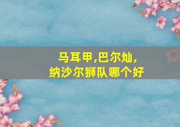 马耳甲,巴尔灿,纳沙尔狮队哪个好