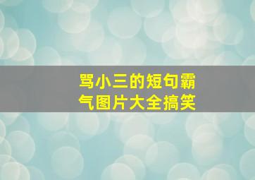 骂小三的短句霸气图片大全搞笑