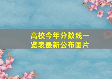 高校今年分数线一览表最新公布图片