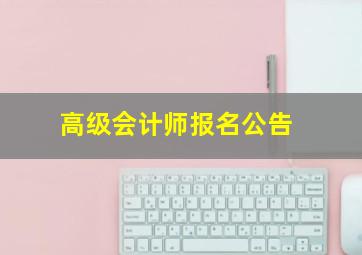 高级会计师报名公告