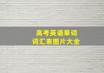 高考英语单词词汇表图片大全