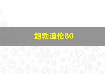 鲍勃迪伦80