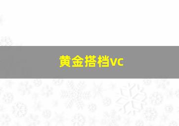 黄金搭档vc