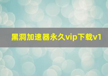 黑洞加速器永久vip下载v1