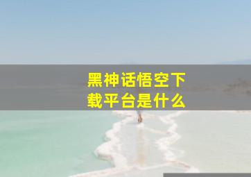 黑神话悟空下载平台是什么