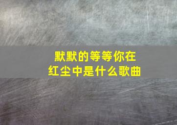 默默的等等你在红尘中是什么歌曲